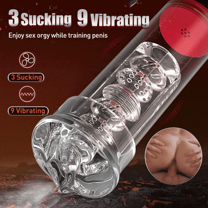Kian - 2-in-1 Masturbation Cup & Suction Penis Pump